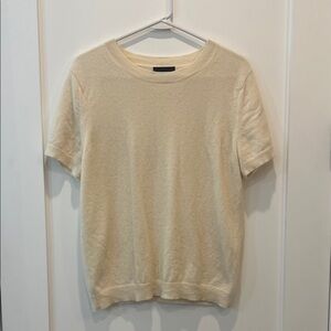 100% cashmere ivory tee